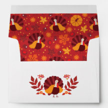 Thanksgiving Turkiets Returadress Kuvert