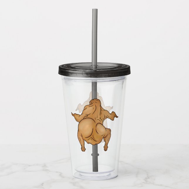 Thanksgiving Twerkey Acrylic Tumbler Take Away Mugg (Framsida)