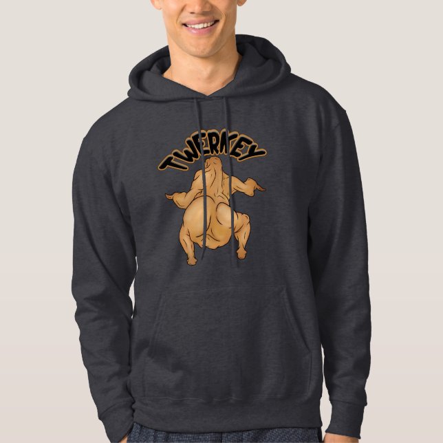 Thanksgiving Twerkey Adult Pullover Hoodie (Framsida)