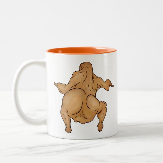 Thanksgiving Twerkey Coffee Mug Två-Tonad Mugg (Vänster)