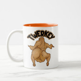 Thanksgiving Twerkey Coffee Mug Två-Tonad Mugg