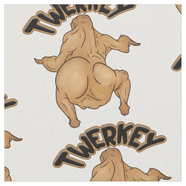 Thanksgiving Twerkey Fabric Tyg (Närbild)