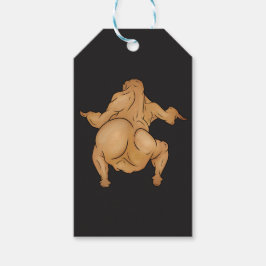 Thanksgiving Twerkey Gift Tag Presentetikett