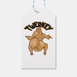 Thanksgiving Twerkey Gift Tag Presentetikett