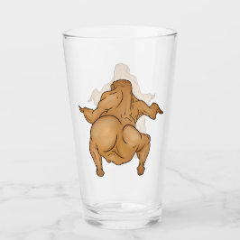 Thanksgiving Twerkey Glass Cup Glaskopp