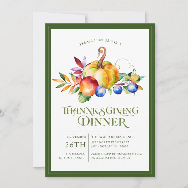 Thanksgiving Typography Fall Harvest Bouquet Julkort (Framsida)