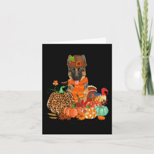 Thanksgiving Tyska shepherd with Turkey Fall Pump Kort