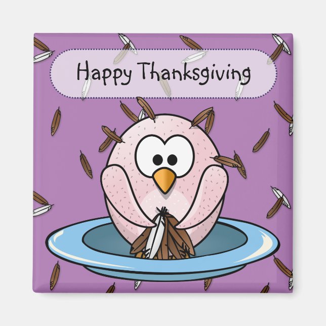 Thanksgiving uggla magnet (Framsidan)