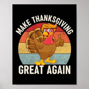 Thanksgiving Underbar igen Lustigt Turkiet 2024 Poster