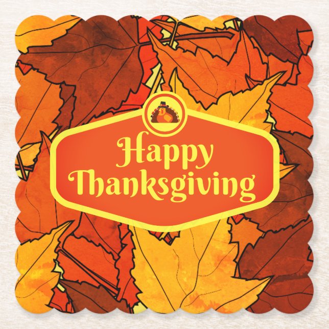 Thanksgiving Underlägg Papper (Framsida)