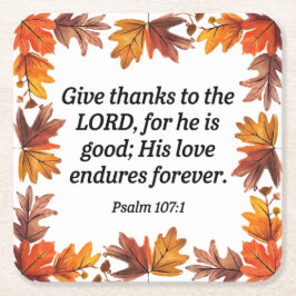 Thanksgiving Underlägg Papper Kvadrat