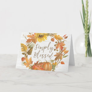 Thanksgiving Utandning - helt enkelt smaksatt Helgkort