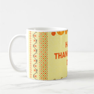 Thanksgiving: utformning av kort med broderade åte kaffemugg