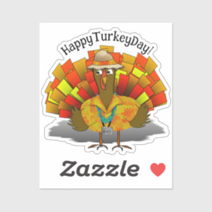 Thanksgiving Vacation Turkey Klistermärken