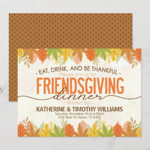 thanksgiving vänskaplig helgdag turkey invitati inbjudningar