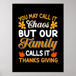 Thanksgiving vår familj ringer tack vare Ge Poster