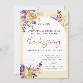Thanksgiving VÄRDE Inbjudningar