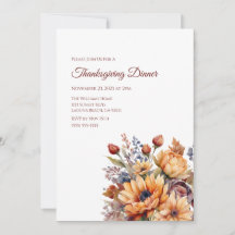 Thanksgiving-vattenfärgsblommor-