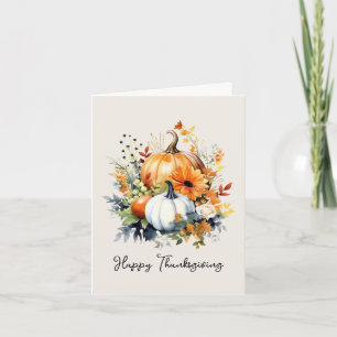 Thanksgiving Vattenfärgsfälla höstkort för påfylln Tack Kort