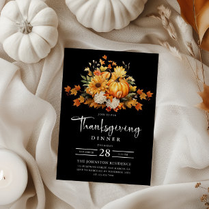 Thanksgiving Vattenfärgspumpning för innerfärg för Inbjudningar