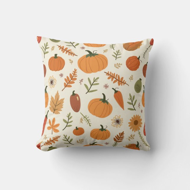 Thanksgiving Vegetables Pillow Cushion Kudde (Framsida)