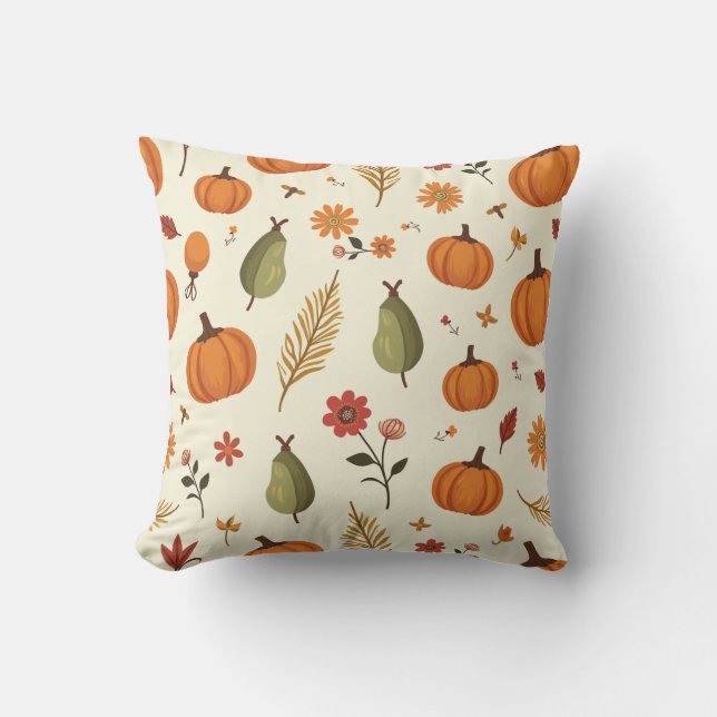 Thanksgiving Vegetables Pillow Cushion Kudde (Framsida)