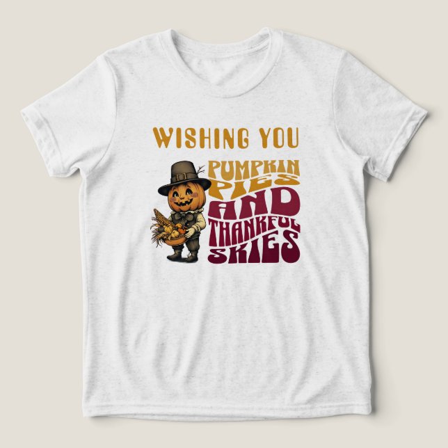 Thanksgiving Vibes T Shirt (Design Framsida)