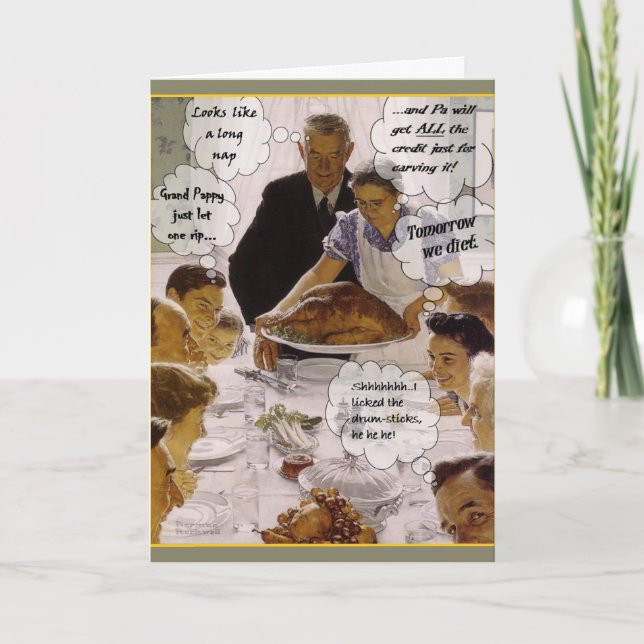 Thanksgiving vid mormors helgkort (Framsida)