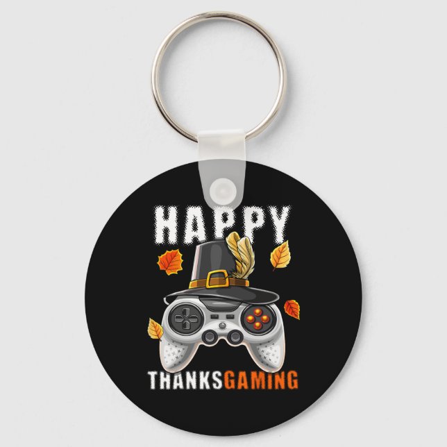 Thanksgiving Videospelskontroll Pilgrim Costume Nyckelring (Framsida)