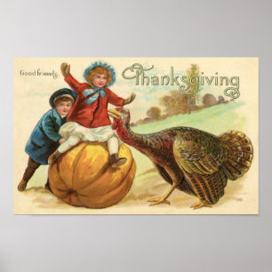 Thanksgiving Vintage affisch