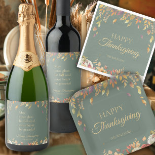 Thanksgiving - vinterfärgsavfärgning pappersservett