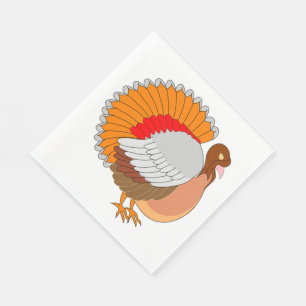 Thanksgiving/vit standard Luncheon Napkin/Turkiet Pappersservett