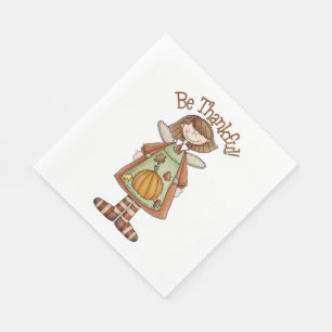 Thanksgiving/vit standardlocheon Napkin Pappersservett