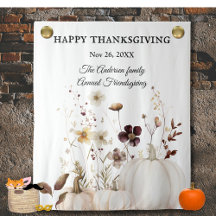 Thanksgiving Vita Pumpkin Flower Bild-bakgrund