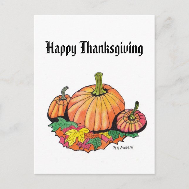 Thanksgiving vykort (Framsida)