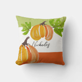 Thanksgiving Watercolor Pumpkins-Personlig Kudde
