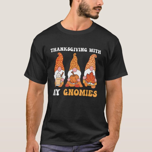 Thanksgiving With My Gnomies Family Matching Turke T Shirt (Framsida)