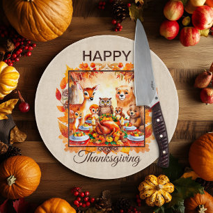Thanksgiving Woodland Animals Höst löv
