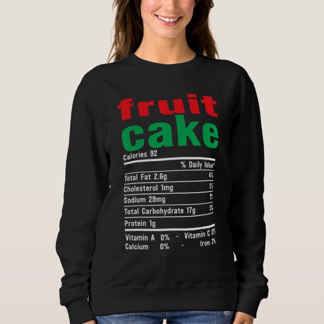 Thanksgiving Xmas Costume Nutrition Facts Fruit Ca T Shirt (Framsida)