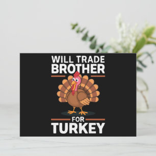 Thanksgivingbarn byter bort bror mot kalkon inbjudningar