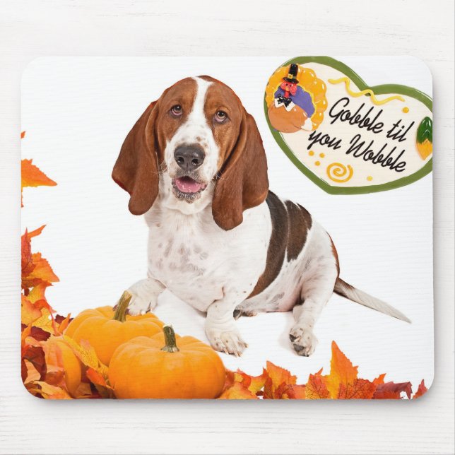 ThanksgivingBasset Mousepad Musmatta (Framsidan)