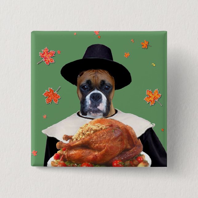 Thanksgivingboxarehund Knapp (Framsida)