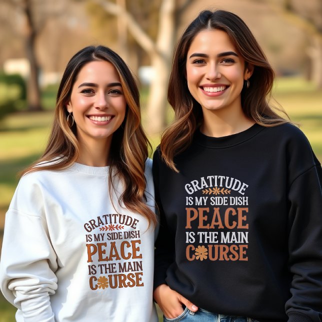 Thanksgivingen anpassade Gatitude & Peace T Shirt (Skapare uppladdad)