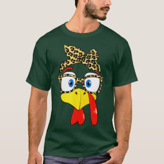 Thanksgivingen Ansikte Glass Leopard Headband T Shirt