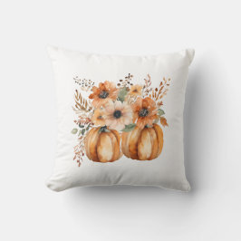 Thanksgivingen Boho Chic Pumpkin och Blommönster Kudde