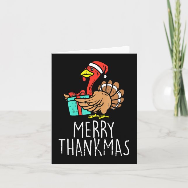 Thanksgivingen Chris, Merry Thankmas Santa TurkiDa Kort (Framsida)