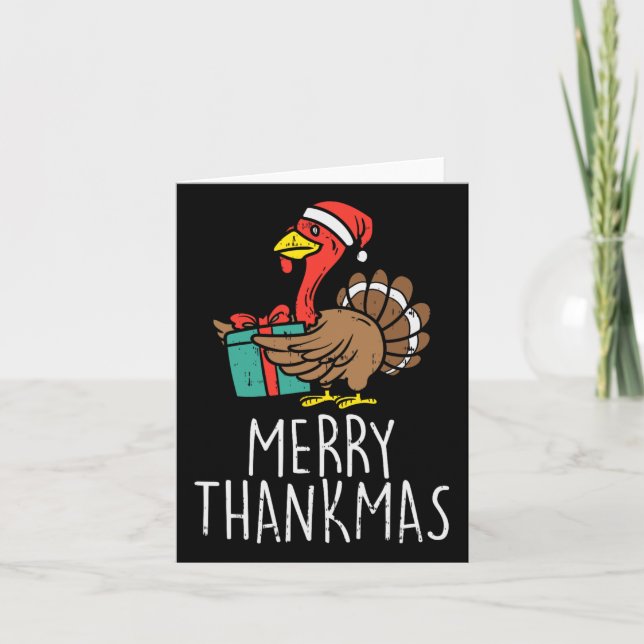 Thanksgivingen Chris, Merry Thankmas Santa TurkiDa Kort (Framsida)