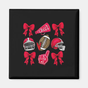 Thanksgivingen Coquette Bow American Footll Game D Magnet