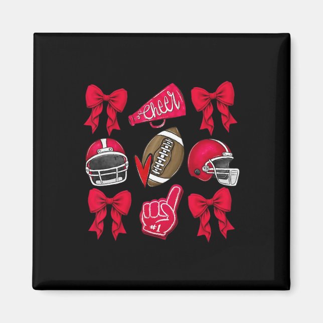 Thanksgivingen Coquette Bow American Footll Game D Magnet (Framsidan)