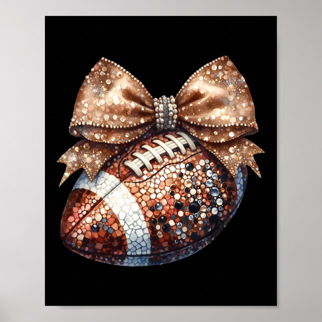 Thanksgivingen Coquette Bow American Footll Game D Poster (Framsidan)